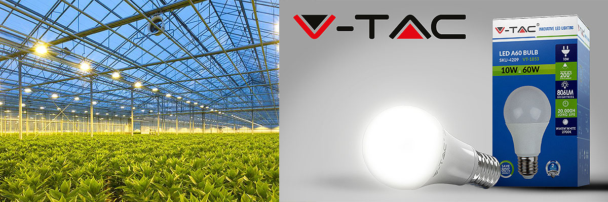 Illuminazione a LED V-TAC in serre